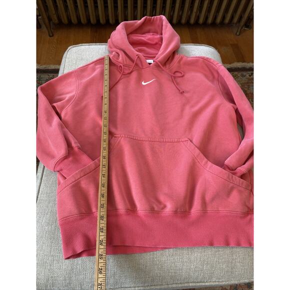 Nike Hoodie Womens S Pink Pullover Sweatshirt Swoosh Logo Kangaroo Pocket - Picture 10 of 13
